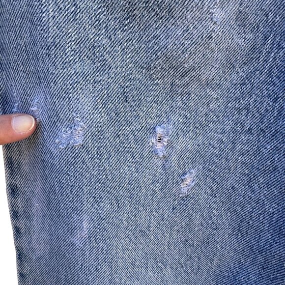 Levis Vintage Womens 550 Orange Tab Flare Wide Leg Embroidered Hem Jeans 30x33 - Picture 6 of 13